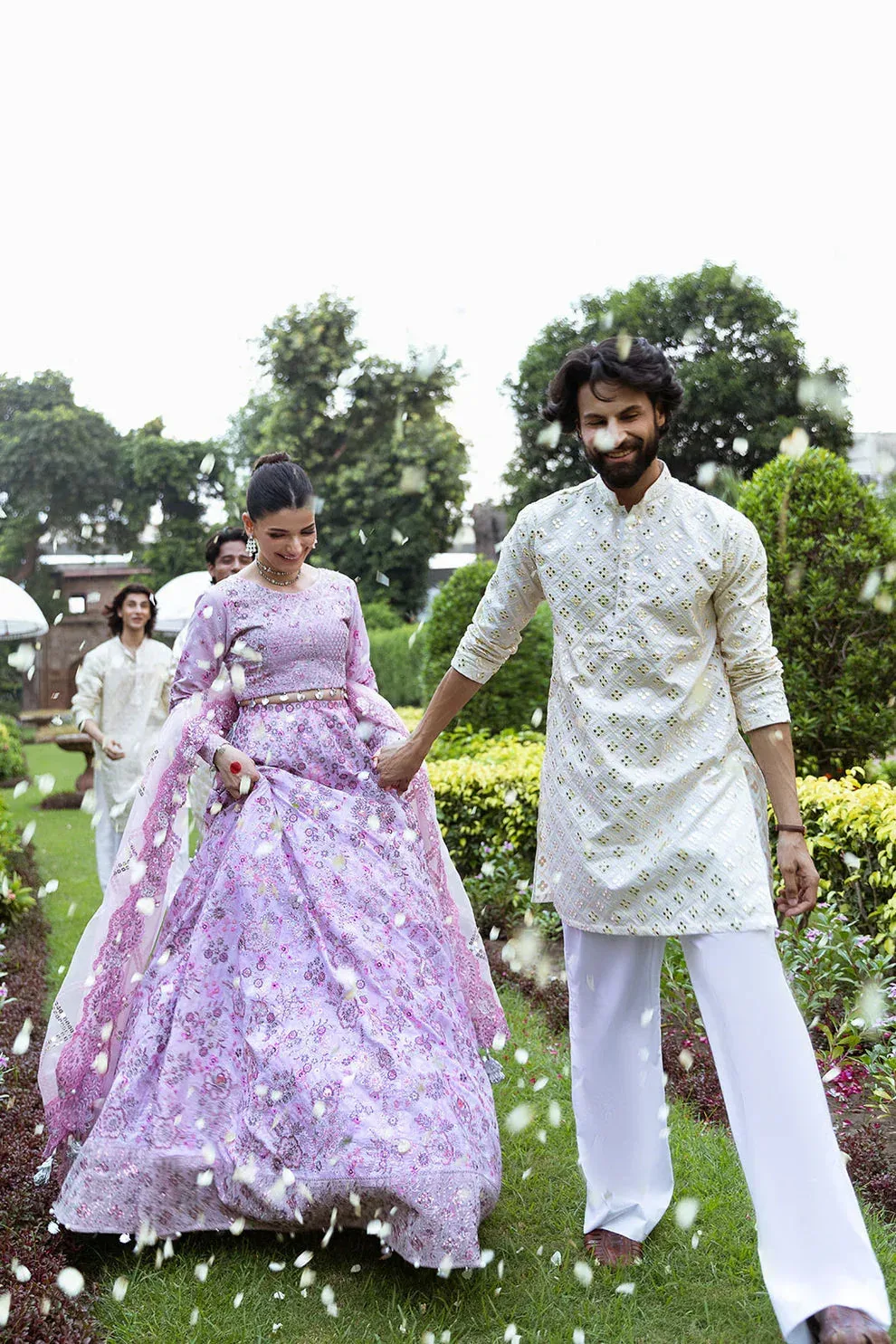 Shagna Mehfil Festive Formals Lilac Raw Silk – view 4 – Poshaq