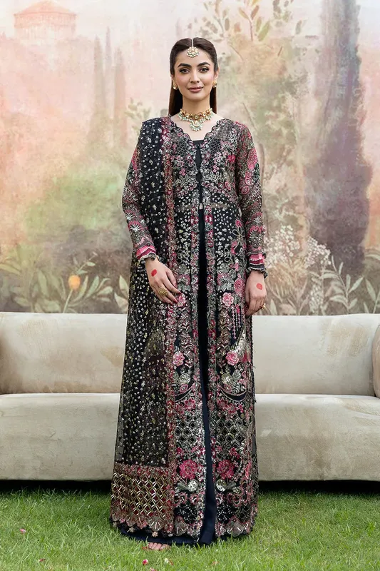 Shagna Mehfil Festive Formals Black Jacquard – view 1 – Poshaq