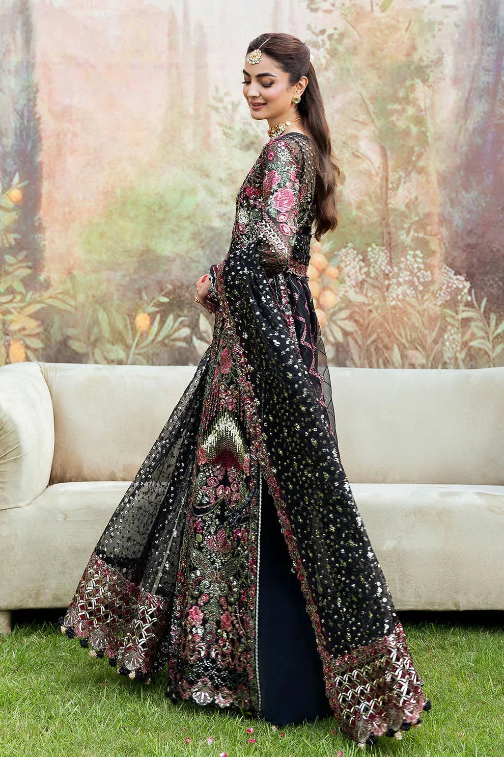 Shagna Mehfil Festive Formals Black Jacquard – view 4 – Poshaq