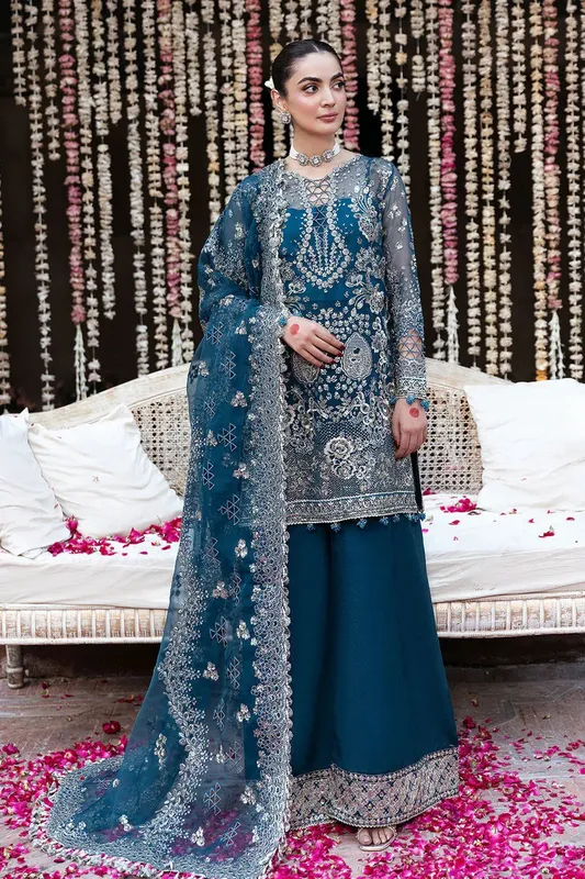 Shagna Mehfil Festive Formals Zinc Organza – view 1 – Poshaq