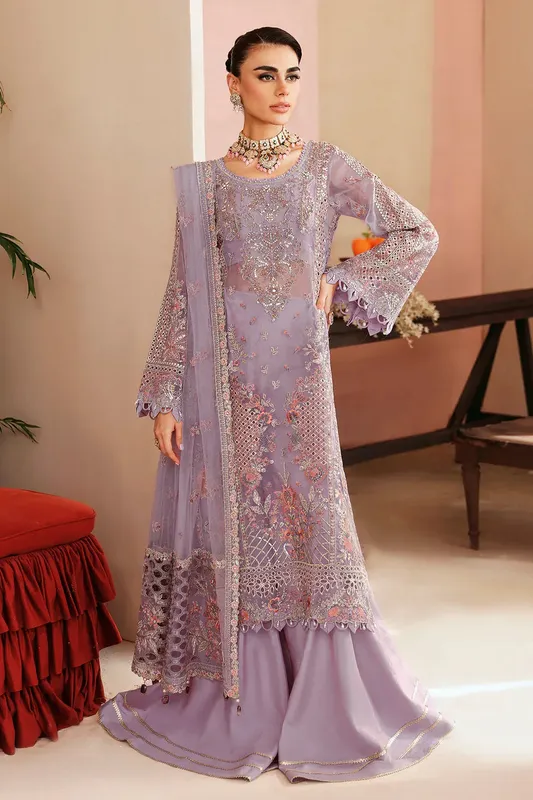 Ramsha Festive Formals Light Lavender Raw Silk – view 1 – Poshaq
