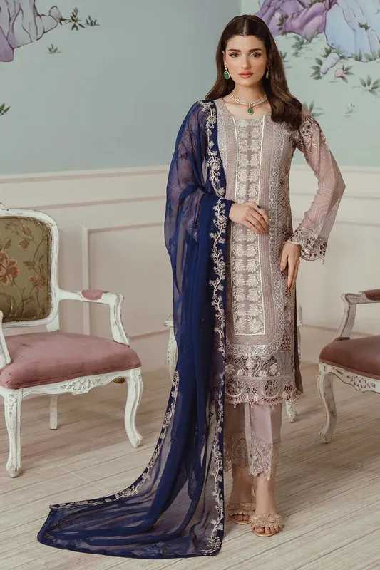 Ramsha Ramsha Collection pale brown Raw Silk – view 1 – Poshaq