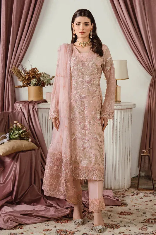 Ramsha Ramsha Collection Skin Raw Silk – view 1 – Poshaq