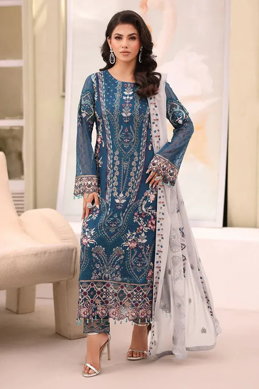 Ramsha Ramsha Collection Zinc Organza – view 1 – Poshaq