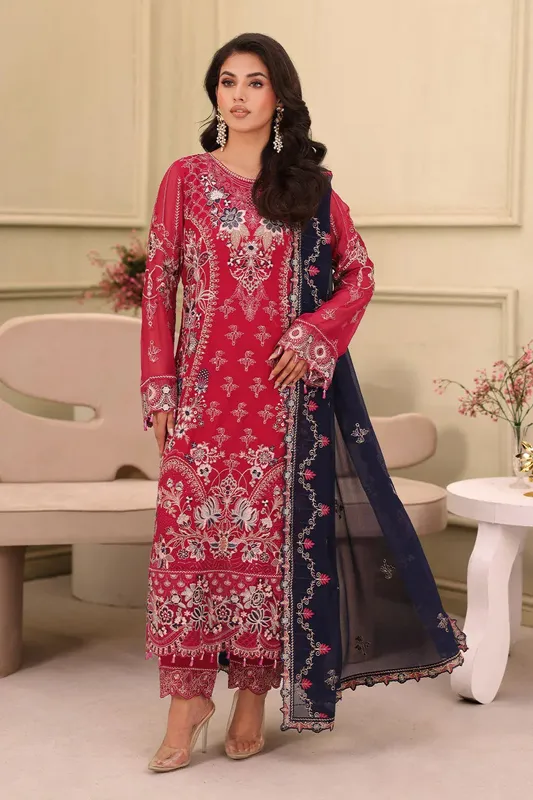 Ramsha Ramsha Collection Red Organza – view 1 – Poshaq