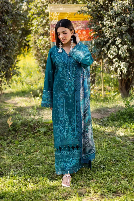 Ramsha Riwayat Lawn Collection Sea Green Organza – view 1 – Poshaq