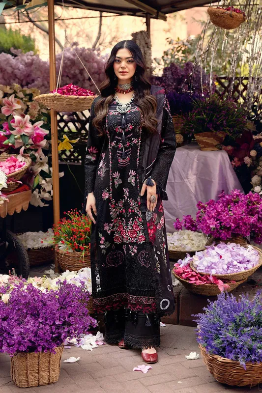 Ramsha Andaaz Collection Black Organza – view 1 – Poshaq
