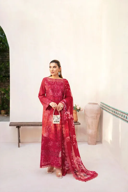 Ramsha Andaaz Collection Magenta Organza – view 1 – Poshaq