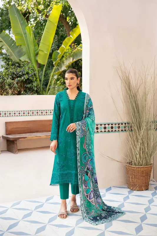 Ramsha Andaaz Collection Emerald Green Organza – view 1 – Poshaq
