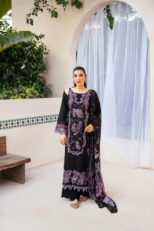 Ramsha Andaaz Collection Black Organza – view 1 – Poshaq