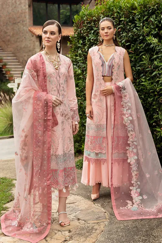Ramsha Andaz Collection Pink Organza – view 1 – Poshaq