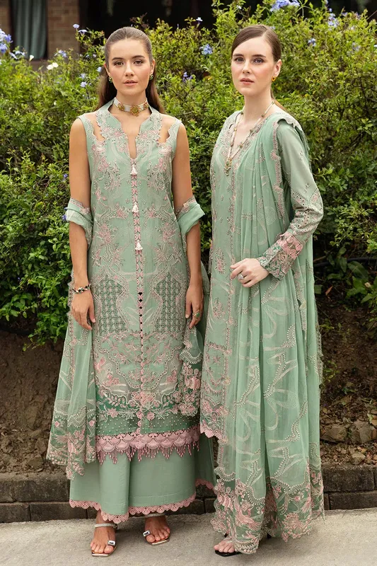 Ramsha Andaz Collection Green Organza – view 1 – Poshaq