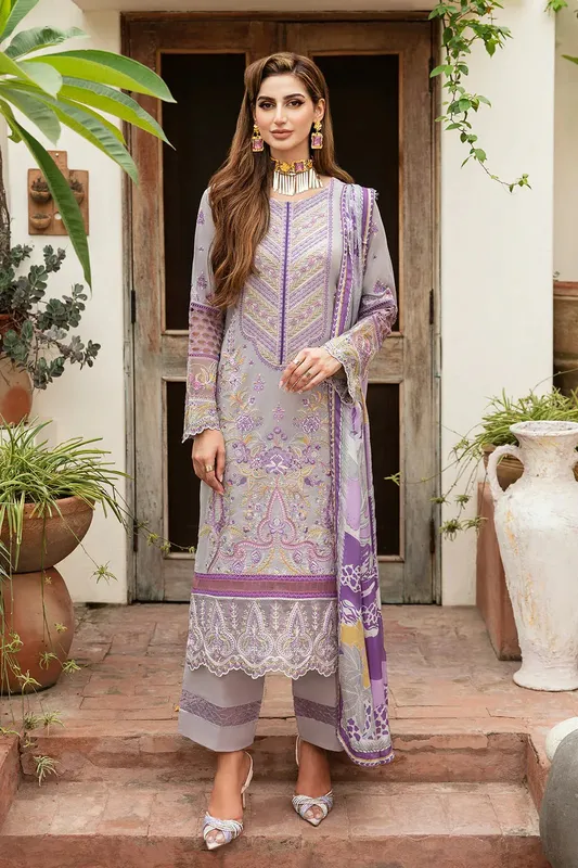 Ramsha Riwayat Lawn Collection Pink Silk – view 1 – Poshaq