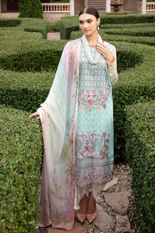 Ramsha Riwayat Lawn Collection Ferozi Organza – view 1 – Poshaq