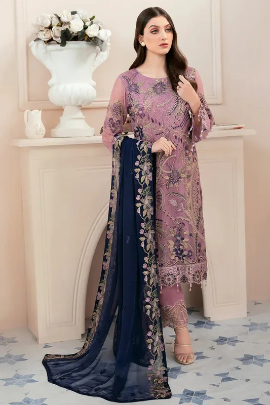 Ramsha Rangoon Chiffon Collection 24 Raw Silk – view 1 – Poshaq