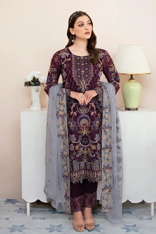 Ramsha Rangoon Chiffon Collection 24 Raw Silk – view 1 – Poshaq