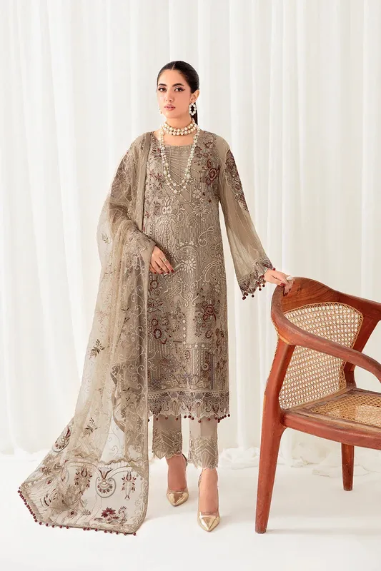 Ramsha Rangoon Chiffon Collection 24 Raw Silk – view 1 – Poshaq