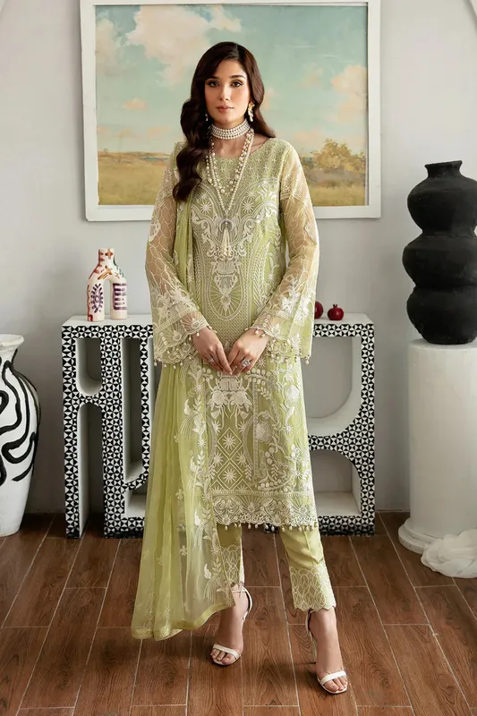 Ramsha Rangoon Chiffon Collection 24 Raw Silk – view 1 – Poshaq