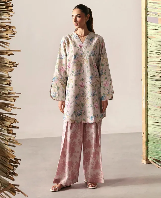 Republic Womenswear Basics Winter 25 Ivory Khaddar – view 1 – Poshaq