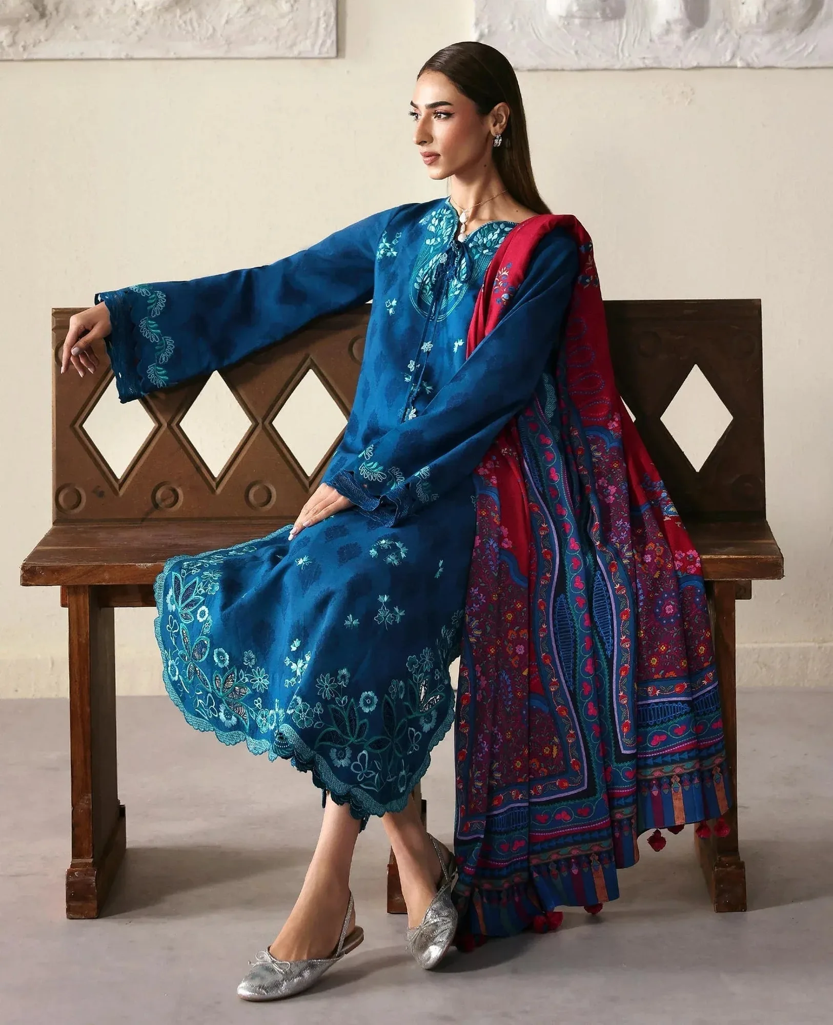 Republic Womenswear Basics Winter 25 Sea Green Jacquard – view 6 – Poshaq