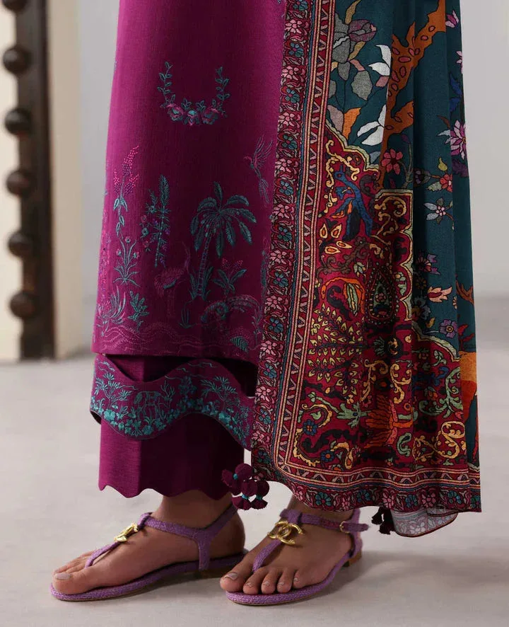 Republic Womenswear Basics Winter 25 Plum Khaddar – view 4 – Poshaq