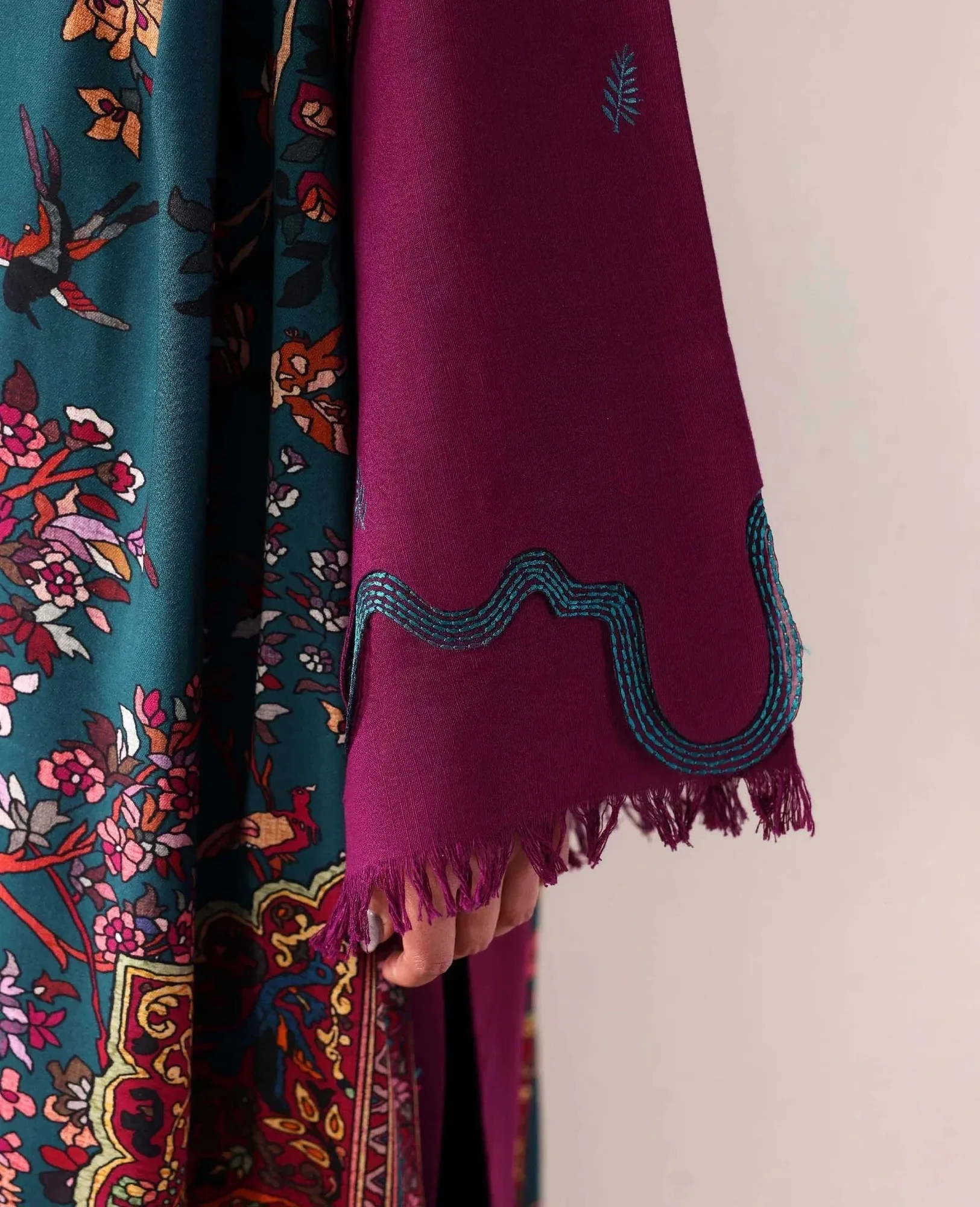 Republic Womenswear Basics Winter 25 Plum Khaddar – view 5 – Poshaq