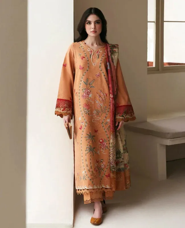 Republic Womenswear Basics Pre Fall 25 Orange Jacquard – view 1 – Poshaq