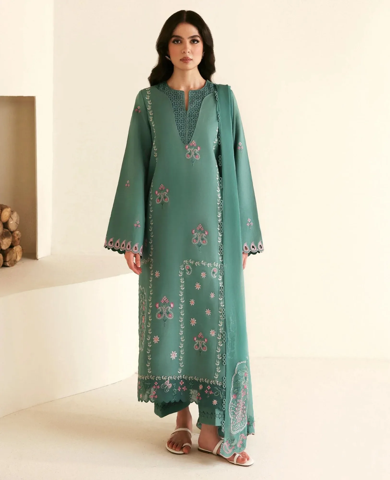 Republic Womenswear Basics Pre Fall 25 Aqua Organza – view 1 – Poshaq