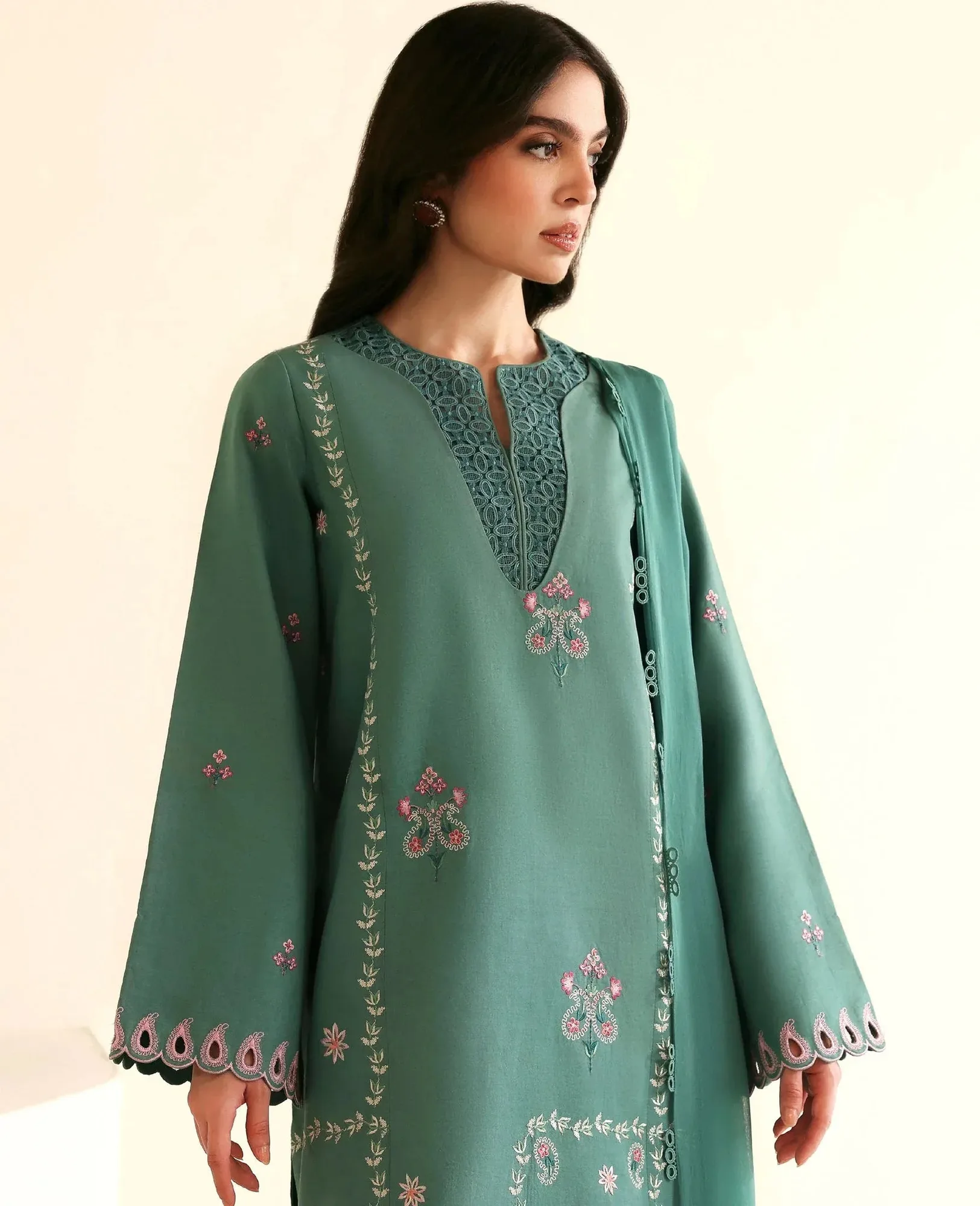 Republic Womenswear Basics Pre Fall 25 Aqua Organza – view 3 – Poshaq