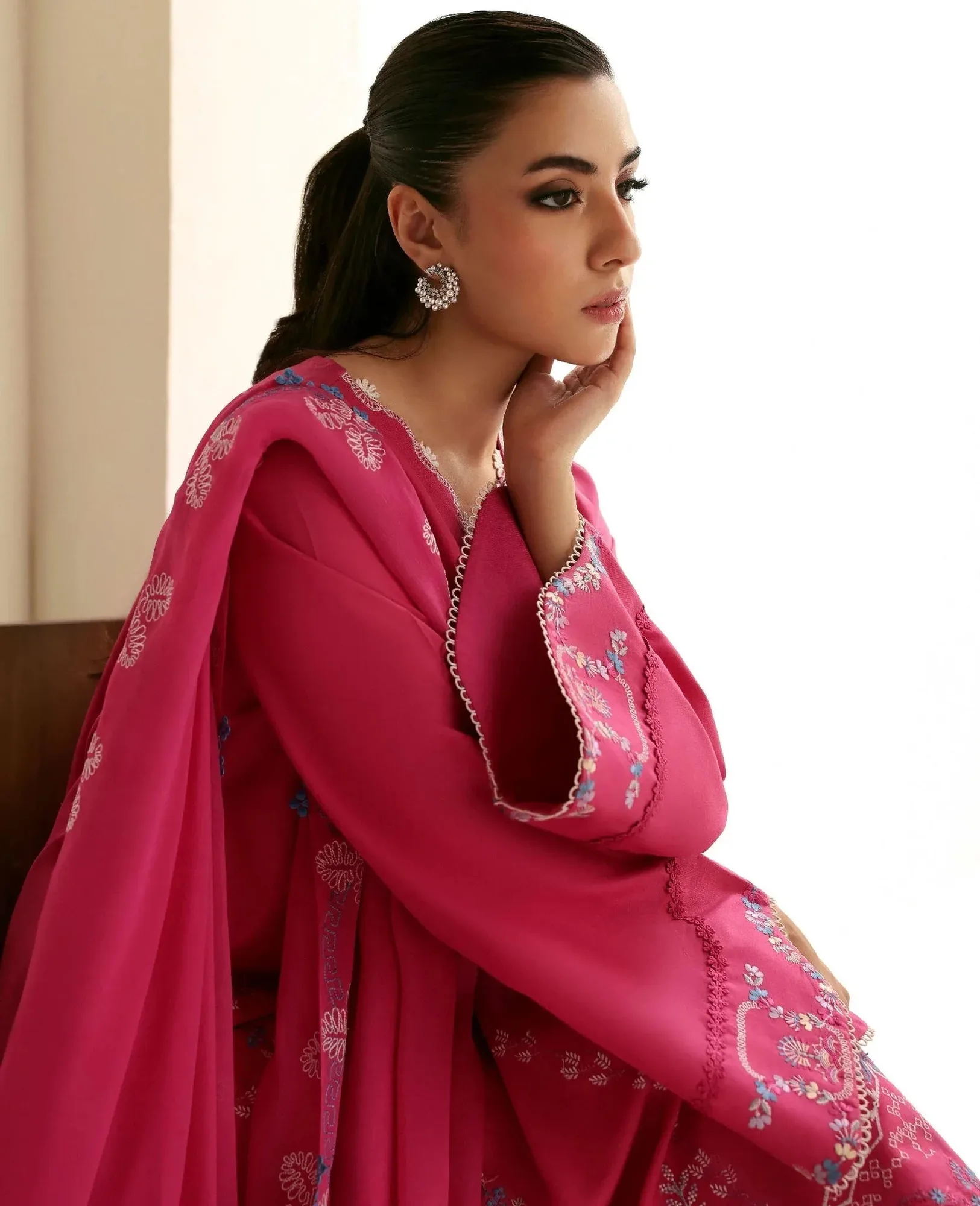 Republic Womenswear Basics Pre Fall 25 Hot Pink Chiffon – view 7 – Poshaq
