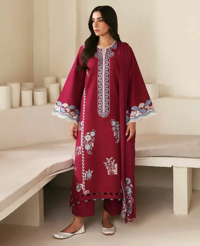 Republic Womenswear Basics Pre Fall 25 Redish Pink Jacquard – view 1 – Poshaq