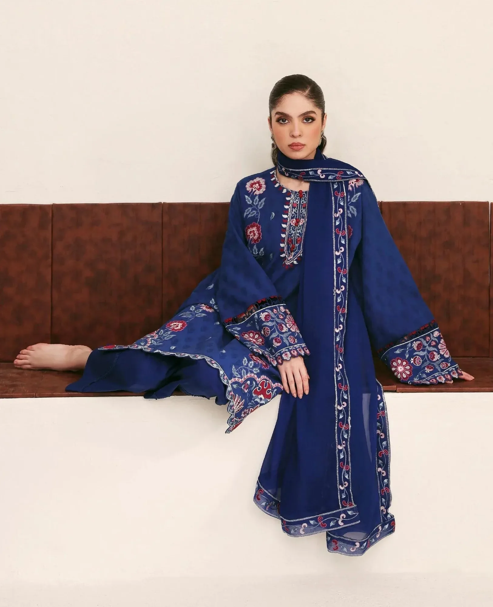 Republic Womenswear Basics Pre Fall 25 Persion Blue Jacquard – view 7 – Poshaq