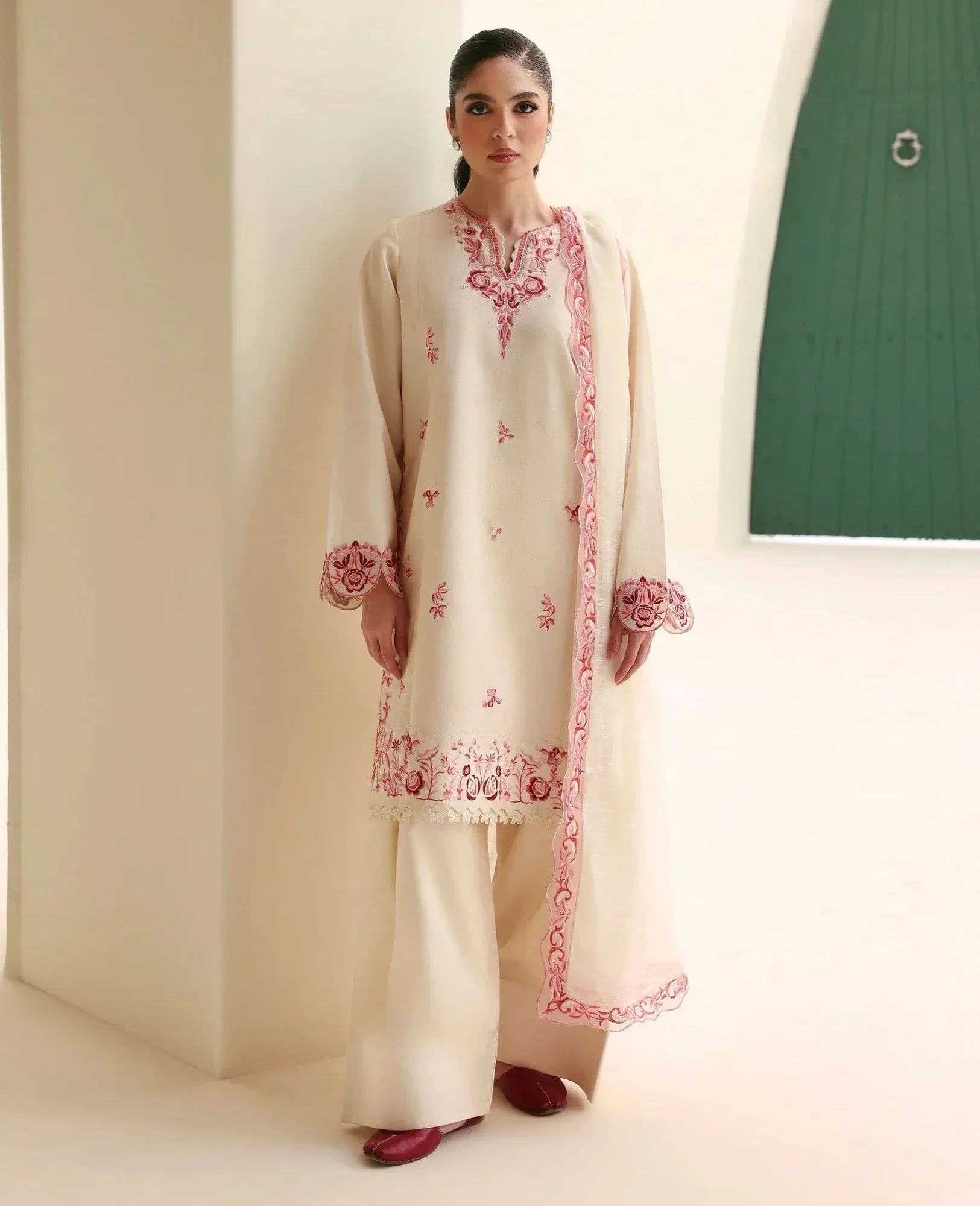 Republic Womenswear Basics Pre Fall 25 Ivory Jacquard – view 1 – Poshaq