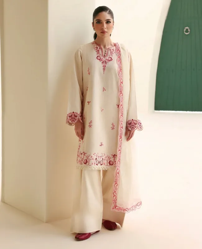 Republic Womenswear Basics Pre Fall 25 Ivory Jacquard – view 1 – Poshaq
