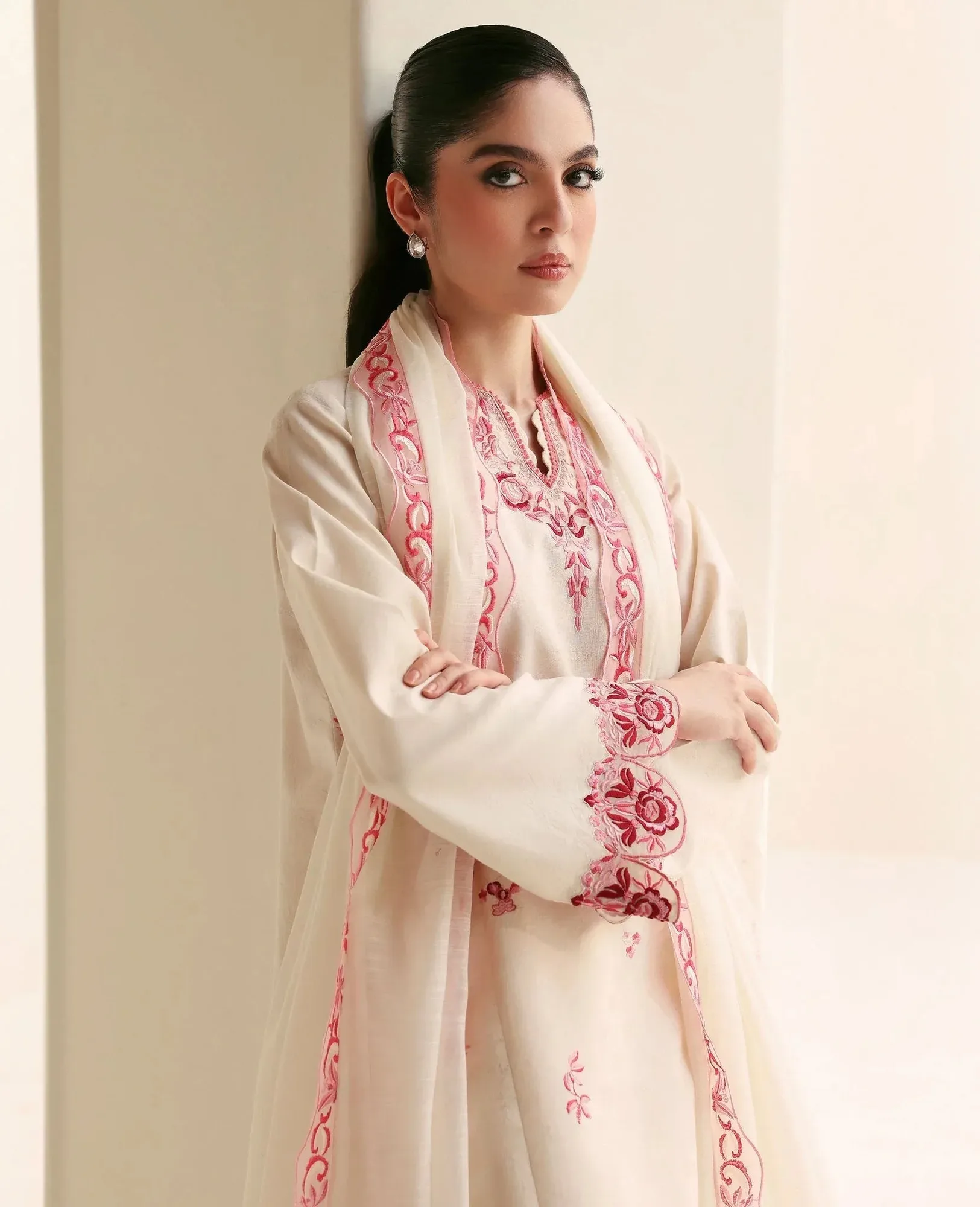 Republic Womenswear Basics Pre Fall 25 Ivory Jacquard – view 2 – Poshaq