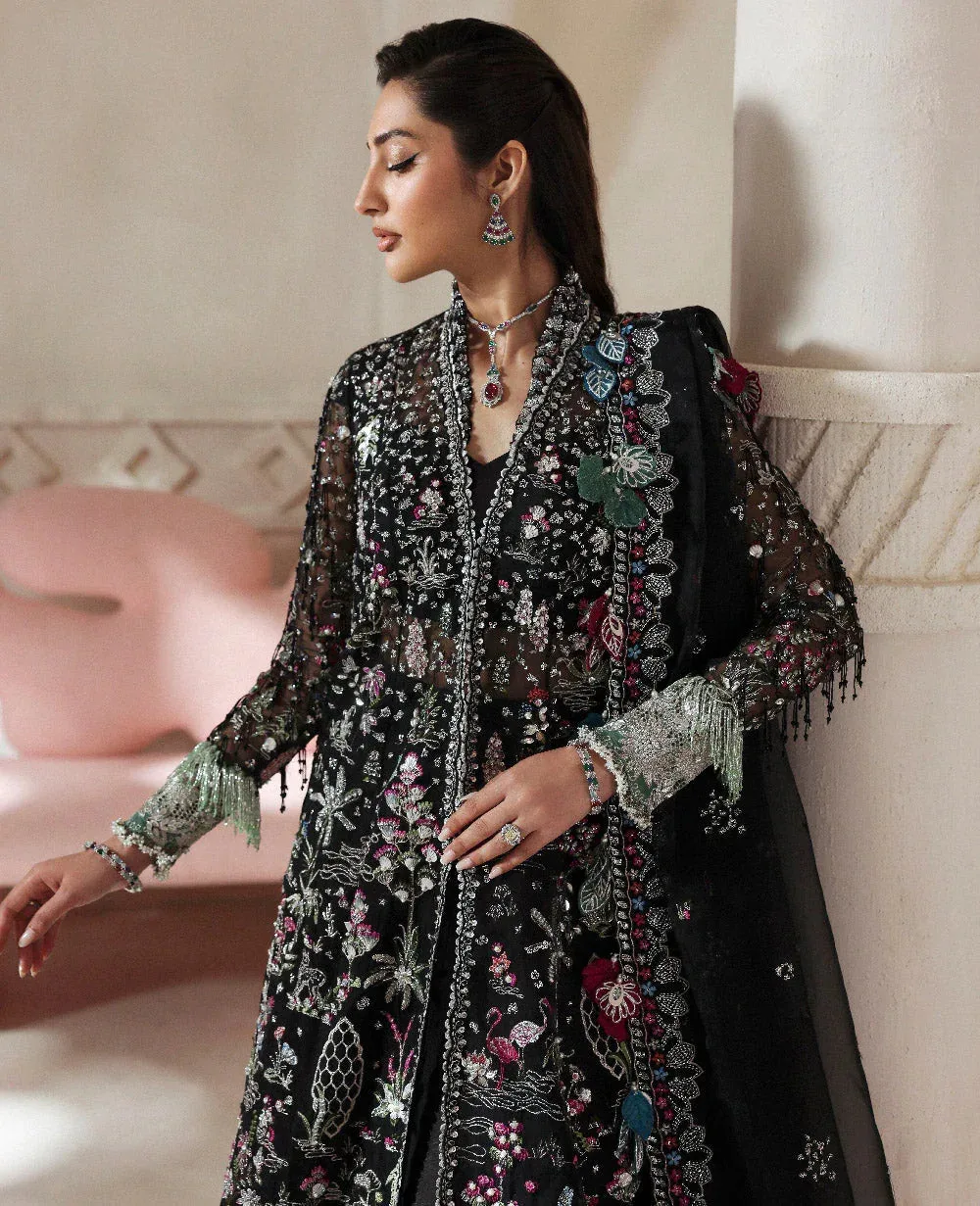 Republic Womenswear Lilianne Wedding 25' Black Raw Silk – view 3 – Poshaq