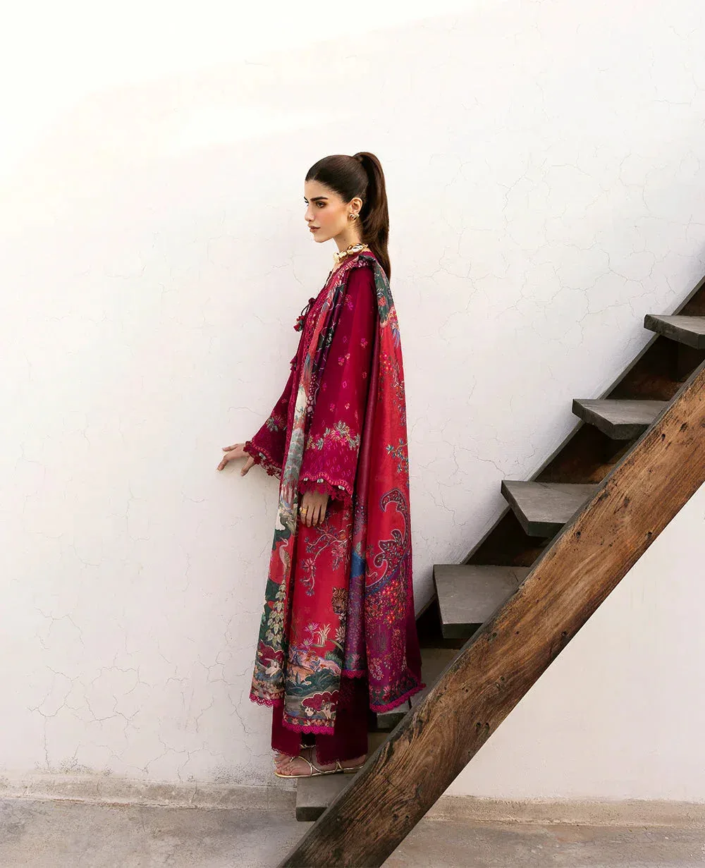 Republic Womenswear Embroidered Pret Red Organza – view 2 – Poshaq