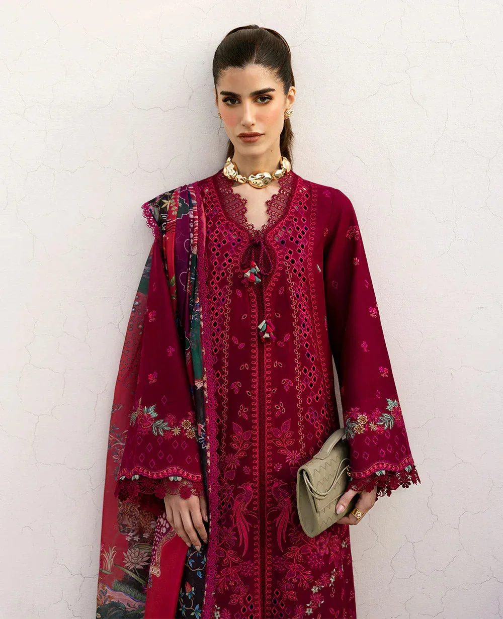 Republic Womenswear Embroidered Pret Red Organza – view 4 – Poshaq