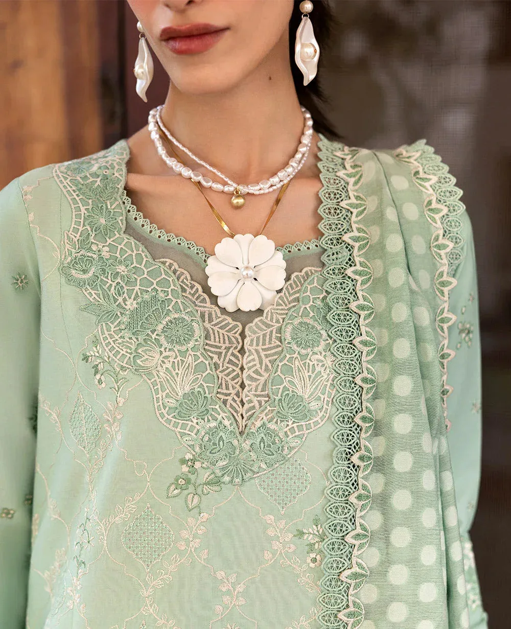 Republic Womenswear Embroidered Pret light Ferozi Cambric – view 4 – Poshaq