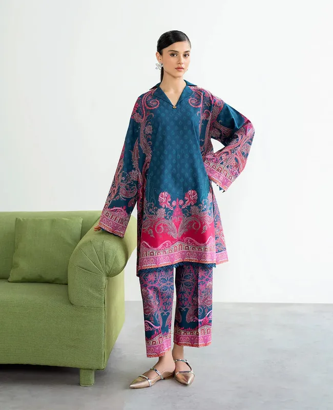 Republic Womenswear Essentials 25 teal blue Lawn – view 1 – Poshaq