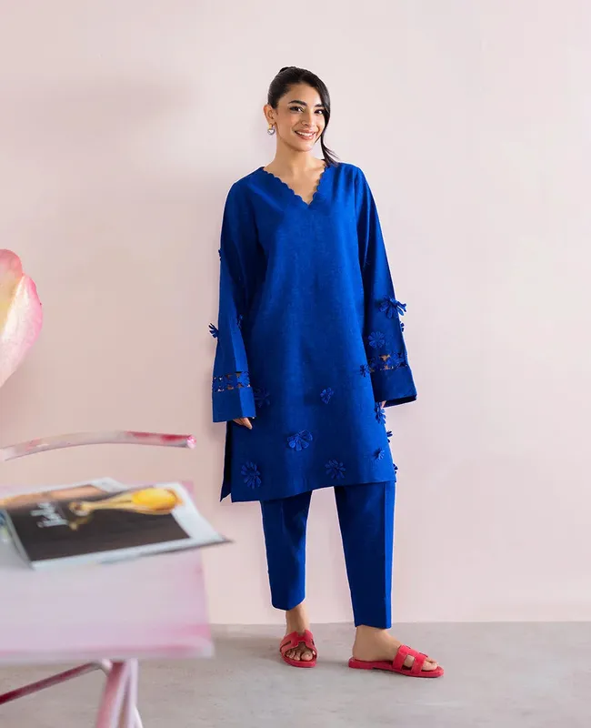 Republic Womenswear Essentials 25 cobalt blue Jacquard – view 1 – Poshaq