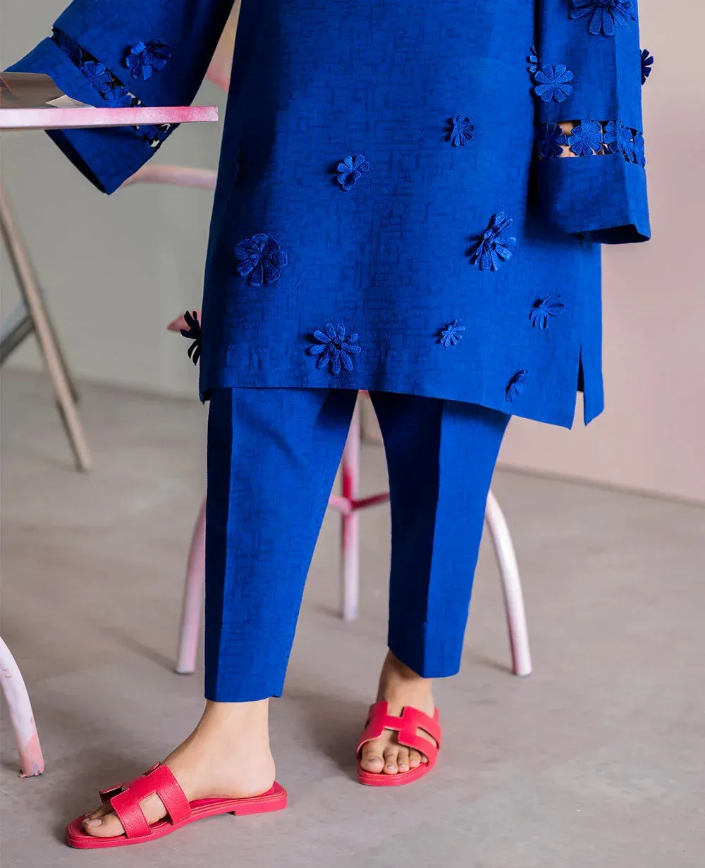 Republic Womenswear Essentials 25 cobalt blue Jacquard – view 3 – Poshaq