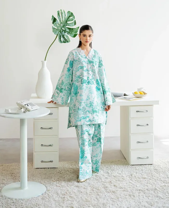 Republic Womenswear Essentials 25 jade green Lawn – view 1 – Poshaq