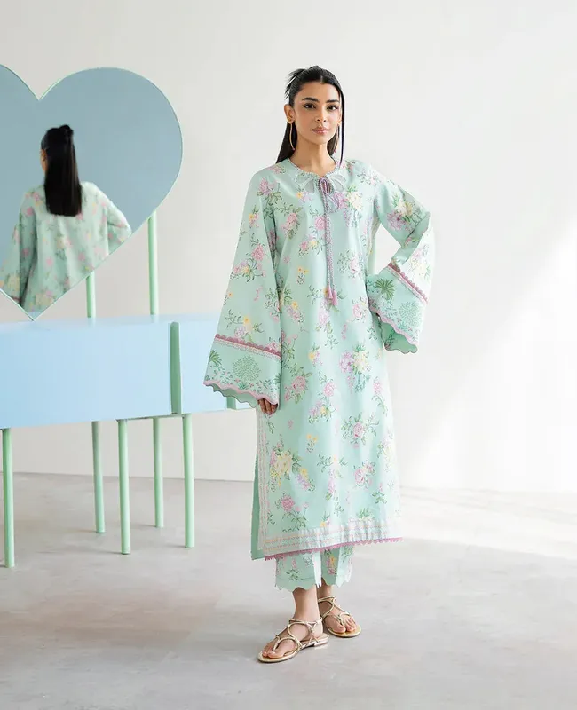 Republic Womenswear Essentials 25 mint green Lawn – view 1 – Poshaq