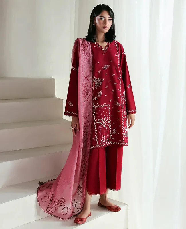 Republic Womenswear Basics 25 dull red Lawn – view 1 – Poshaq