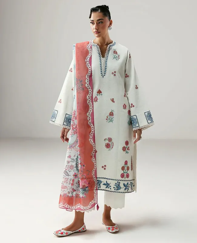 Republic Womenswear Basics 25 White Jacquard – view 1 – Poshaq