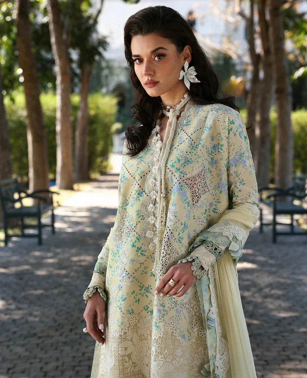 Republic Womenswear Kalani Eid Luxury Lawn 25 Ivory Organza – view 2 – Poshaq