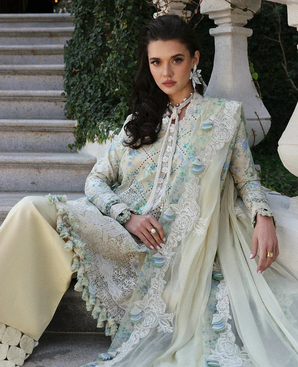 Republic Womenswear Kalani Eid Luxury Lawn 25 Ivory Organza – view 3 – Poshaq