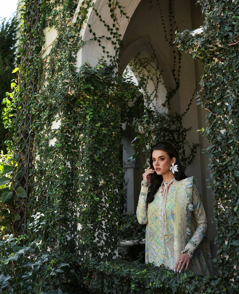 Republic Womenswear Kalani Eid Luxury Lawn 25 Ivory Organza – view 5 – Poshaq