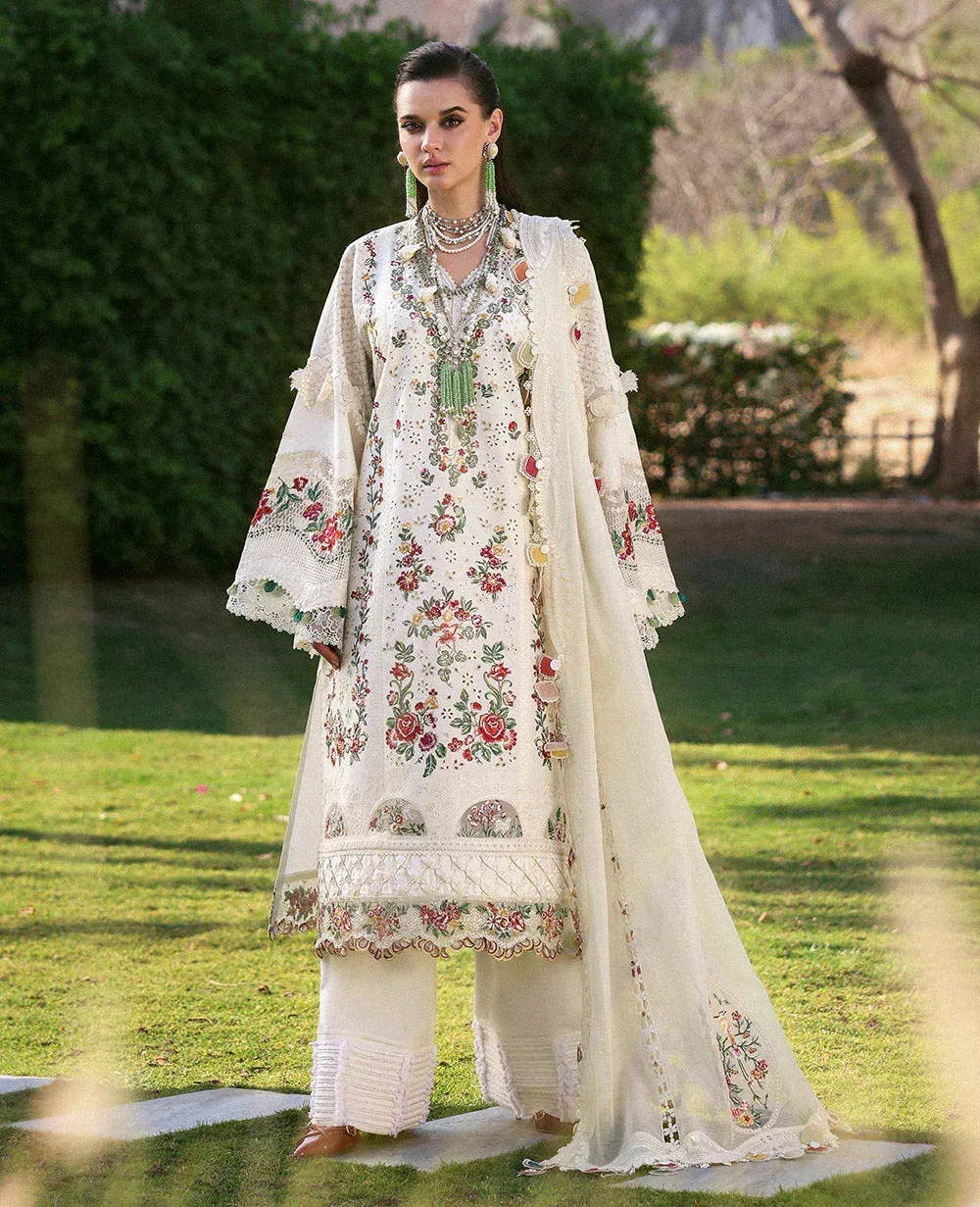 Republic Womenswear Kalani Eid Luxury Lawn 25 Off White Organza – view 1 – Poshaq